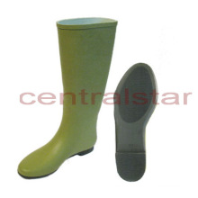 Мода зеленый колено высокие женские резиновые сапоги (LRB018)